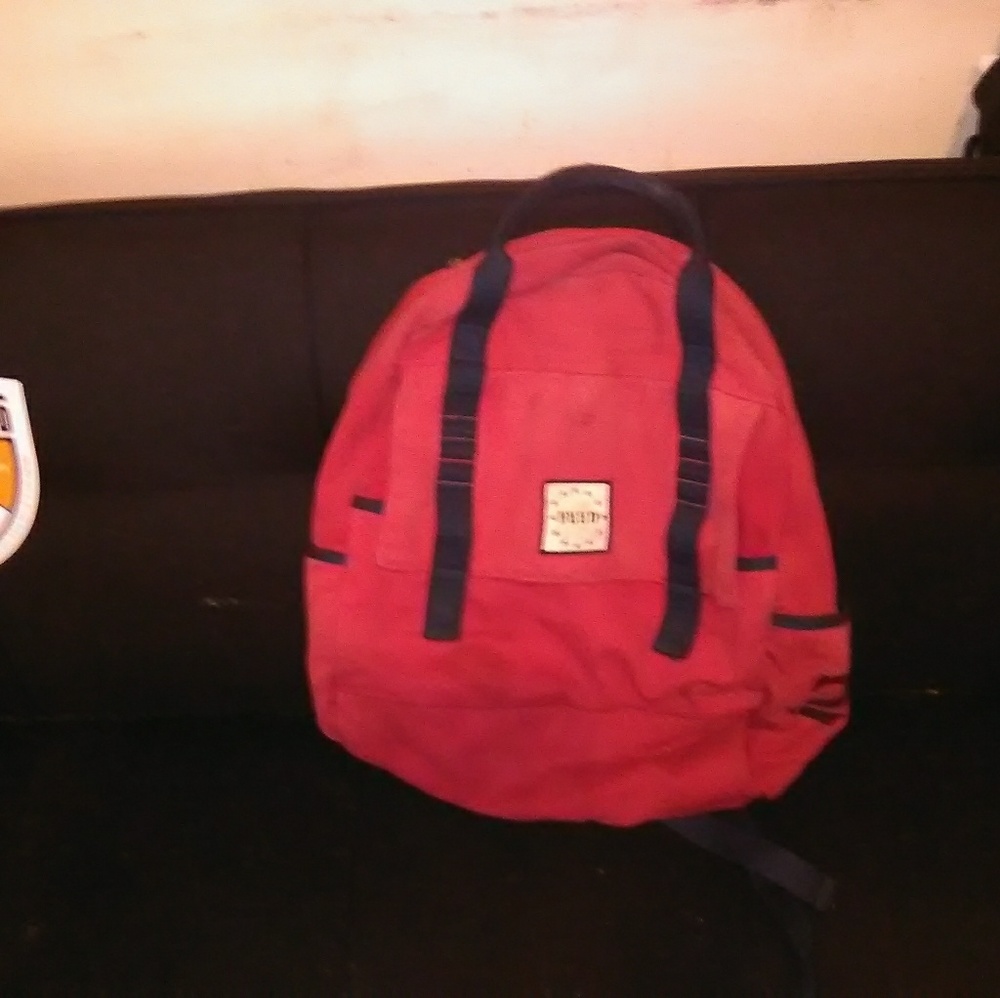 Feed..red canvas back pack